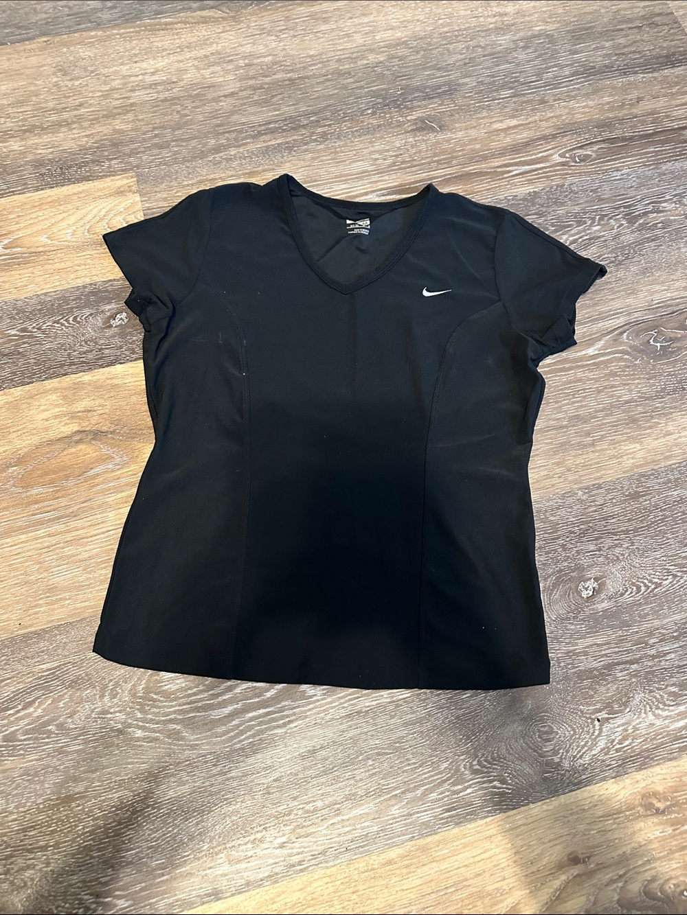 Nike Black Women’s V-Neck Short Sleeve Athletic Tee